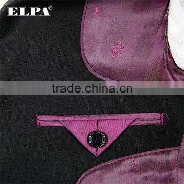 ELPA NXB0075 Designer 3 Piece Fancy Tailor Made Slimming Black Red Boys Suits photo-4