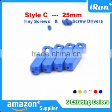 Gold/Silver/Gun Black/White/Red/Blue Metal Lace Aglets - YEEZY Shoe Lace Tips DIY Replacement Screw-On - Yeezy Metal Aglet photo-2