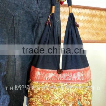 New Thai Silk Embroidered Handbag Tote Bag