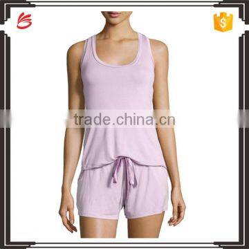 New design women's pajamas sexy hot shorts/lace tank top for ladies