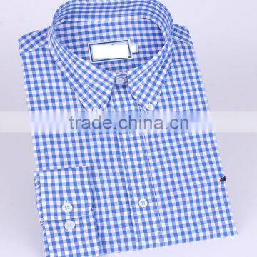 Small Checks Men's Long Sleeve Button-down Casual Shirt photo-2