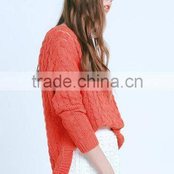 Branded Ladies See-through Loose Pullover Free Crochet Sweater Pattern With Custom Wholesale photo-3