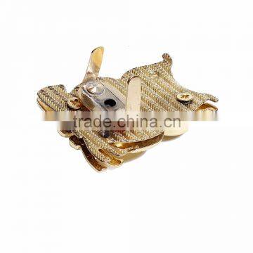 Zinc Based Alloy Purse Twist Turn Lock Gold Plated 50mm(2") x 37mm(1 4/8"), 1 Set photo-2