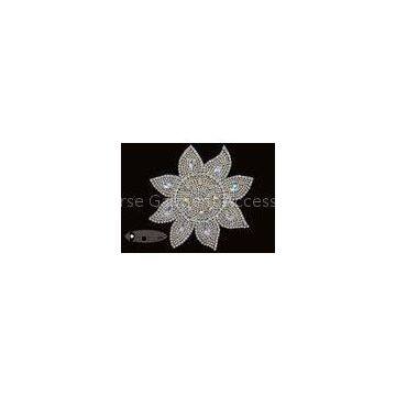 Work Designs Rhinestone Flower Applique  For Dresses , Customized