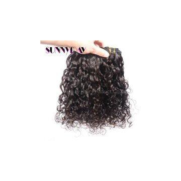 Sunnymay 7A Grade Natural Curly Malaysian Virgin Human Hair Extension Natural Color Hair Weaving For Black Woman