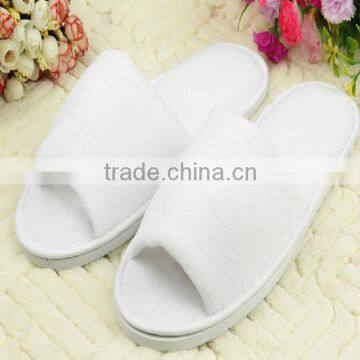 Top Quality Dense Velvet Hotel Slipper with Open Toe