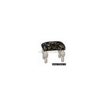 Antique white and black shoe stool