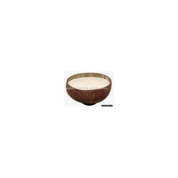 Candle light inside coconut shell