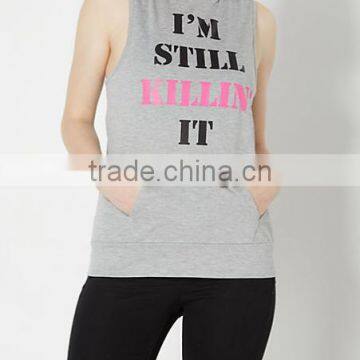 women gym clothes yoga vest 95% nylon 5% spandex gym singlets