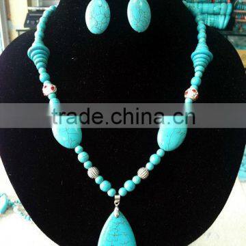 Craft and Beautiful Kallaite Jewelry Set With Alloy Accessories For Lady