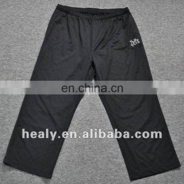 Mesh pants extra size black long pants