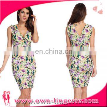 Hot Sale New Style Sleeveless Slim Ladies Ribbed Bodycon Midi Dress