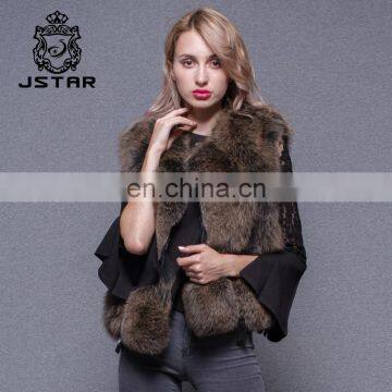 wholesale OEM Service Colored Winter fox fur Gilet Women fur vest