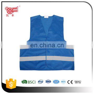 Hi vis blue malaysia vest safety vest for women with reflective stripes in EN471 Class 2