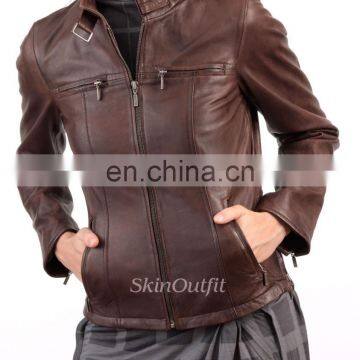 Hot sale cheap slim fit leather jackets for women