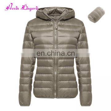 New Design women's Stand Collar 100% Polyester For Keep Warm Duck Down Jacket