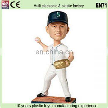 OEM custom pvc basball player bobble head figurines manufacturer