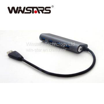 4 Ports USB 3.0 Hub Aluminum Design Multi-function USB Docking photo-4