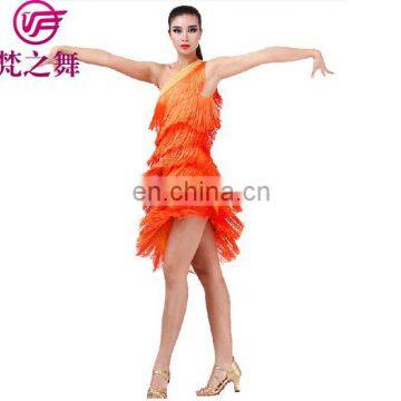 4pcs hot drill fringe tassel ballroom latin dance dress for women L-7073#