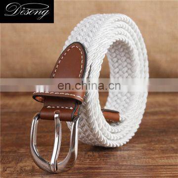 Hot Sale Fashion Brown Promotion Overalls Weave Stretch Belt With Pin Buckle photo-4