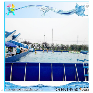 Above Ground Outdoor Giant PVC Pool Type Metal Frame Swimming Pool For Commercial photo-2