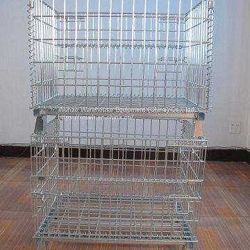 Customized Zinc Coated Heavy Duty Wire Mesh Container for Industrial Parts Warehouse photo-4