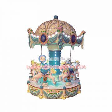Zhongshan Merry go Round for Sale Amusement Park 6 Seat Revolving Horse, Carousel Small Kid Mini, Earn Money, Kiddie photo-4