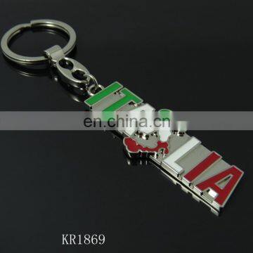 Italy Letters Shaped Metal Keychain/Key Ring|/Key Holder