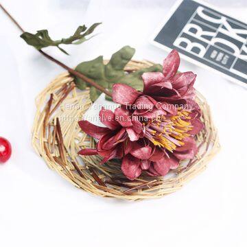 Cheap Artificial Flower Wedding Photography Hand Bouquet Single Stem PE Peony photo-3