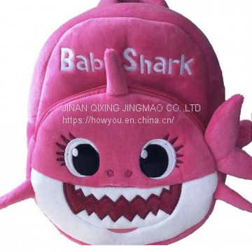 Wholesale Cheap Different Colors Soft Plush Animal Doll Kids Bag Baby Shark