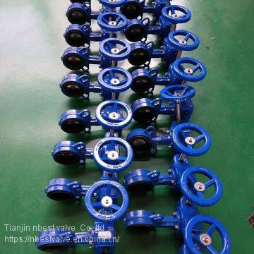Aluminum Alloy Anti-condensatio DN32 Butterfly Valve DN25 With Worm Gear photo-2