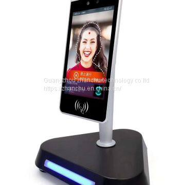 China Factory 8inch Thermal Imaging Face Recognition With Mask Temperature Scanner Infrared Human Body Temperature Measurement photo-2