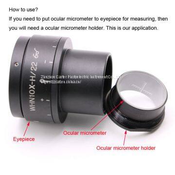 Microscope Eyepiece Slide Holder Micrometer Fixing Bracket 20.4 mm 24 mm Ocular Graticule Holder for Olympus Microscope CX22 CX31 CX41 CX23 BX Series SZ Stereo Series photo-4