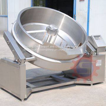 Tomato sauce jacketed kettle with mixer   Steam industrial wok   Gas industrial wok supplier