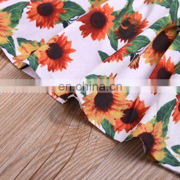 New Arrival Summer Toddler Kids Clothes Baby Girls Sunflower Tops Dress Pants Shorts Outfit Set Drop Shipping photo-4