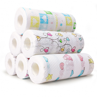 Washable Lazy Dishcloth Disposable Dishcloth Dry Wet Dual Purpose Kitchen Supplies PP Wood Pulp Spunlaced Non-woven Fabric Oil Free