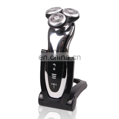 Black 3 heads multi-function washable unique design medical home use men electric razor shaver