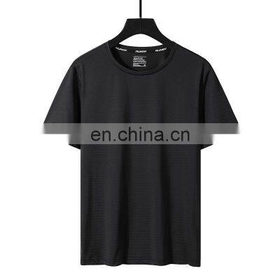 Mens Custom Solid Color Plus Size Casual Quick Dry Dress T Shirt