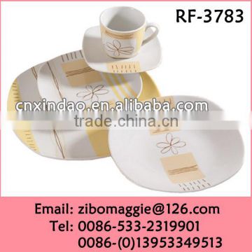 Zibo Made Good Quality Personalized Porcelain New Custom Design Dinner Set Tableware Not Expensive