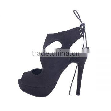Sexy Suede Back Closure Slingback D'orsay Peep Toe High Stiletto Heel Party Shoes photo-4