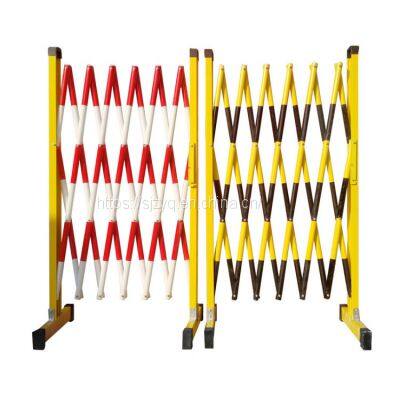 Safe Construction Round Tube Telescopic Fence Glass Fiber Reinforced Plastic Movable Isolation Belt Fence Protective Fence photo-5