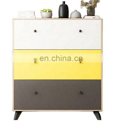 Modern simple color wooden home Shoe Cabinet Rack