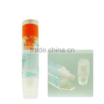 19mm different lipgloss tube for cosmetic packaging transparent plastic lipgloss tbe cosmetic lip balm tube