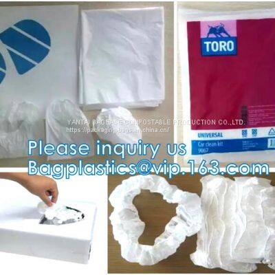 Disposable Plastic Car Cover With Elastic Band Medium Size, Kit De Protection, Car Clean Kit, Car Protection Disposable photo-5