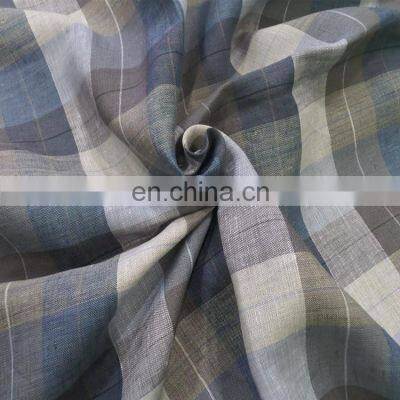 High Quality Linen Color Pure Linen Check Fabric Women's Shirt Fabric Women's Dress Fabric photo-5
