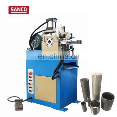 Manually-operated air double head chamfer chamfering machine for steel tube