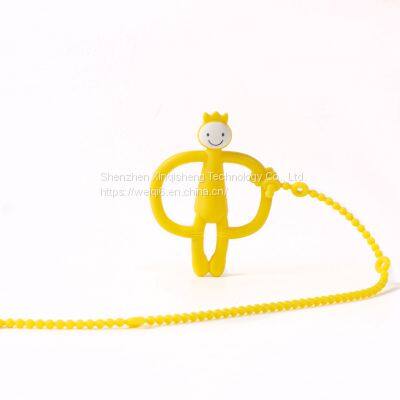 BPA Free Soft Soothing Pacifier Monkey Teether Baby Teething Toy Silicone Baby Teether photo-4