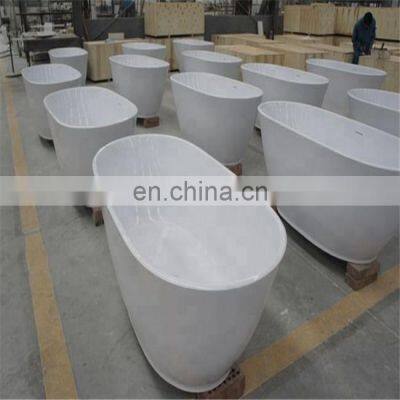 Cheap Price White Marble Stone Bathtub for Sale photo-4