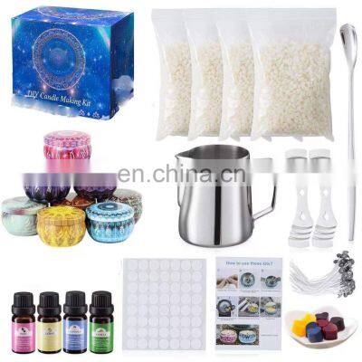 Hot Sale Starter Professional DIY Candle Making Kit DIY Scented Soy Wax Candles Making Kit Supplies in Tins