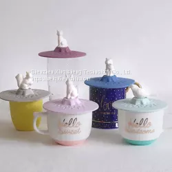 Custom Color Outdoor Wine Cup Glass Silicon Drink Covers Silicone Cup Cover Lid photo-3